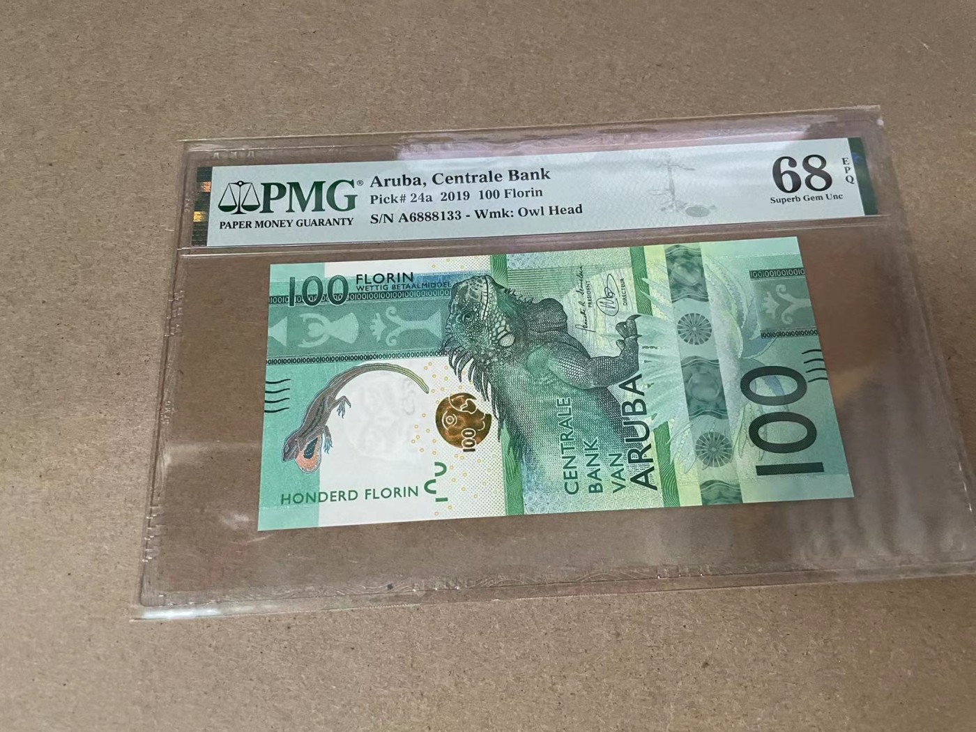 【Blue Auction】✨世界纸币精拍第341期——周日畅拍场 【无47 获奖钞】阿鲁巴 2019年100弗罗林 PMG68EPQ 超高分