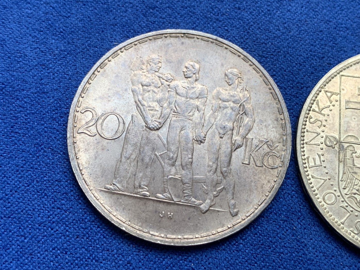 《竞宝斋》第179场-周日，周一2场 (全场包邮) 捷克斯洛伐克1933年、1937年20克朗银币2枚