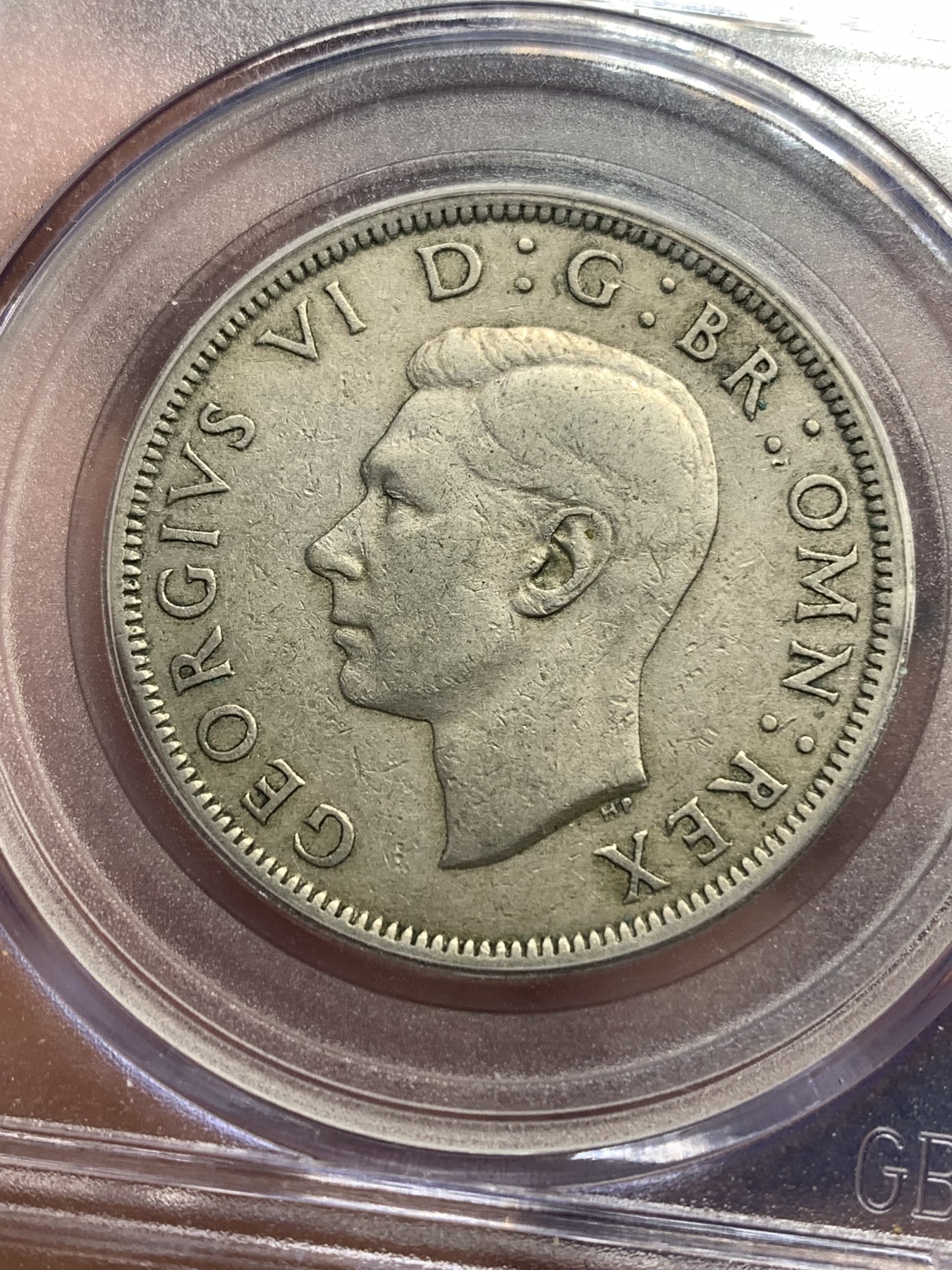 《竞宝斋》第179场-周日，周一2场 (全场包邮) 公博 AU50 英国 1948年 乔六 半克朗