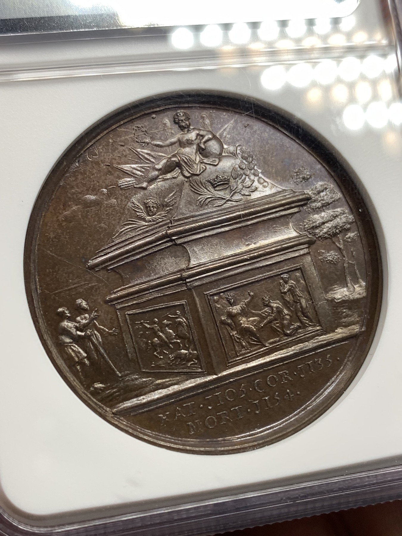 《竞宝斋》第179场-周日，周一2场 (全场包邮) NGC MS63 英国 1830 历史系列 大铜章 细节精美 巧克力包浆