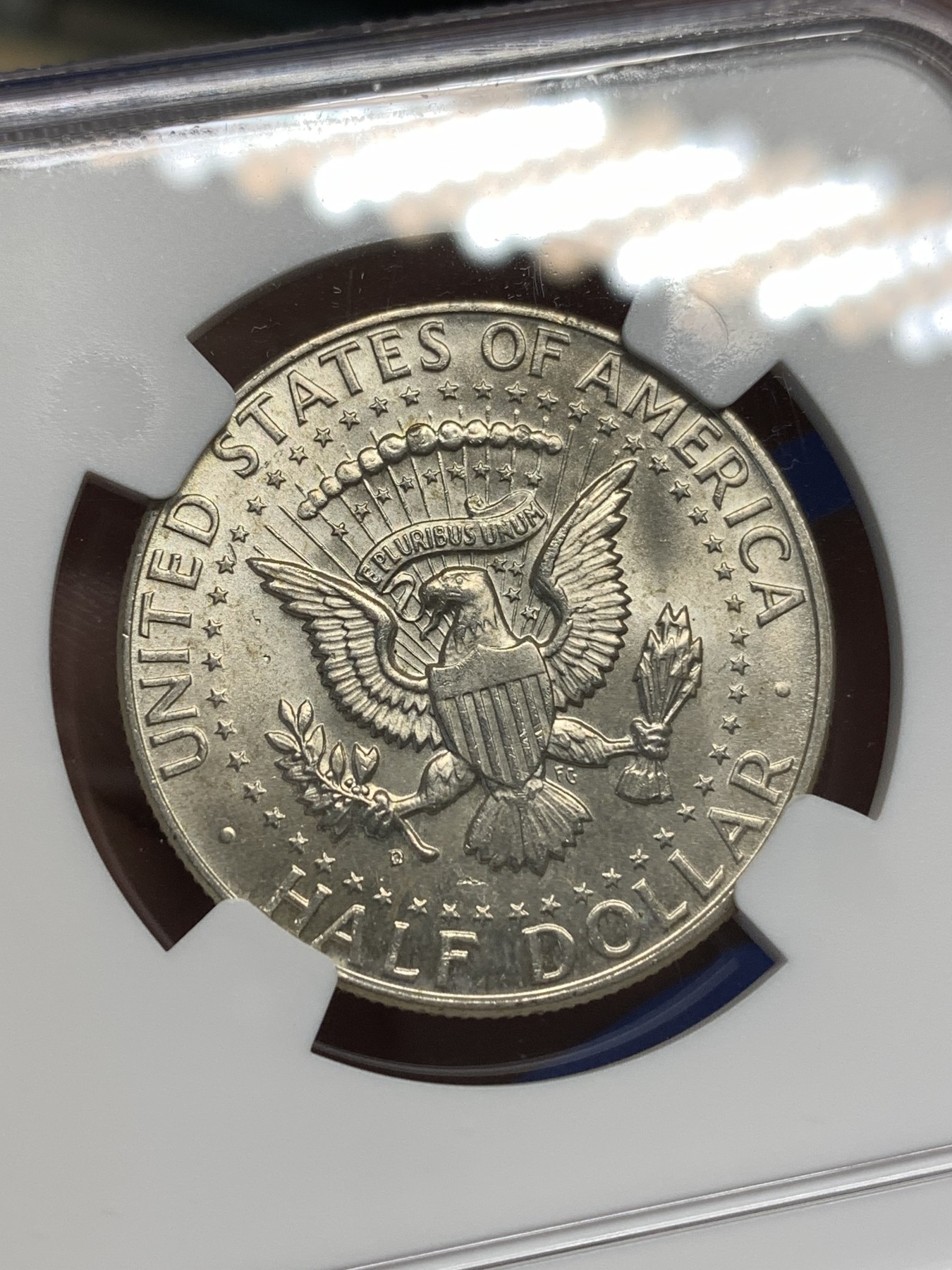 《竞宝斋》第179场-周日，周一2场 (全场包邮) NGC MS63 美国 1964年 肯尼迪 半美元银币 900高银版 12.5克