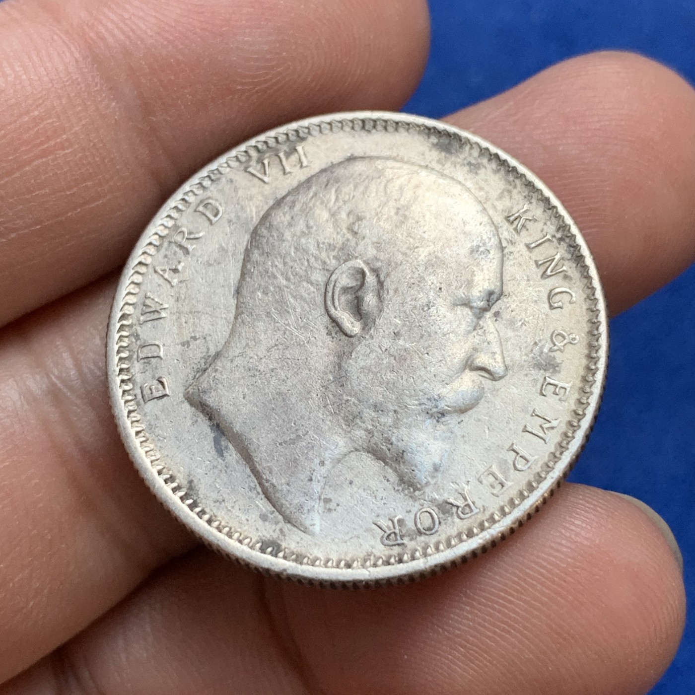 《竞宝斋》第179场-周日，周一2场 (全场包邮) 英属印度 1907年爱德华七世一卢比银币