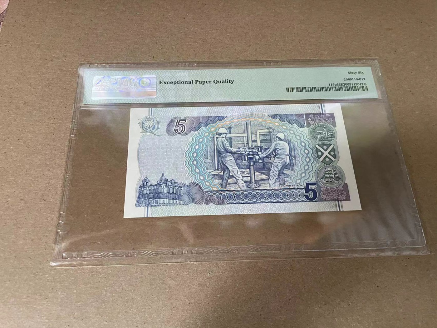 【Blue Auction】✨世界纸币精拍第341期——周日畅拍场 【140小号】苏格兰 1998年5镑 PMG66EPQ 纪念钞