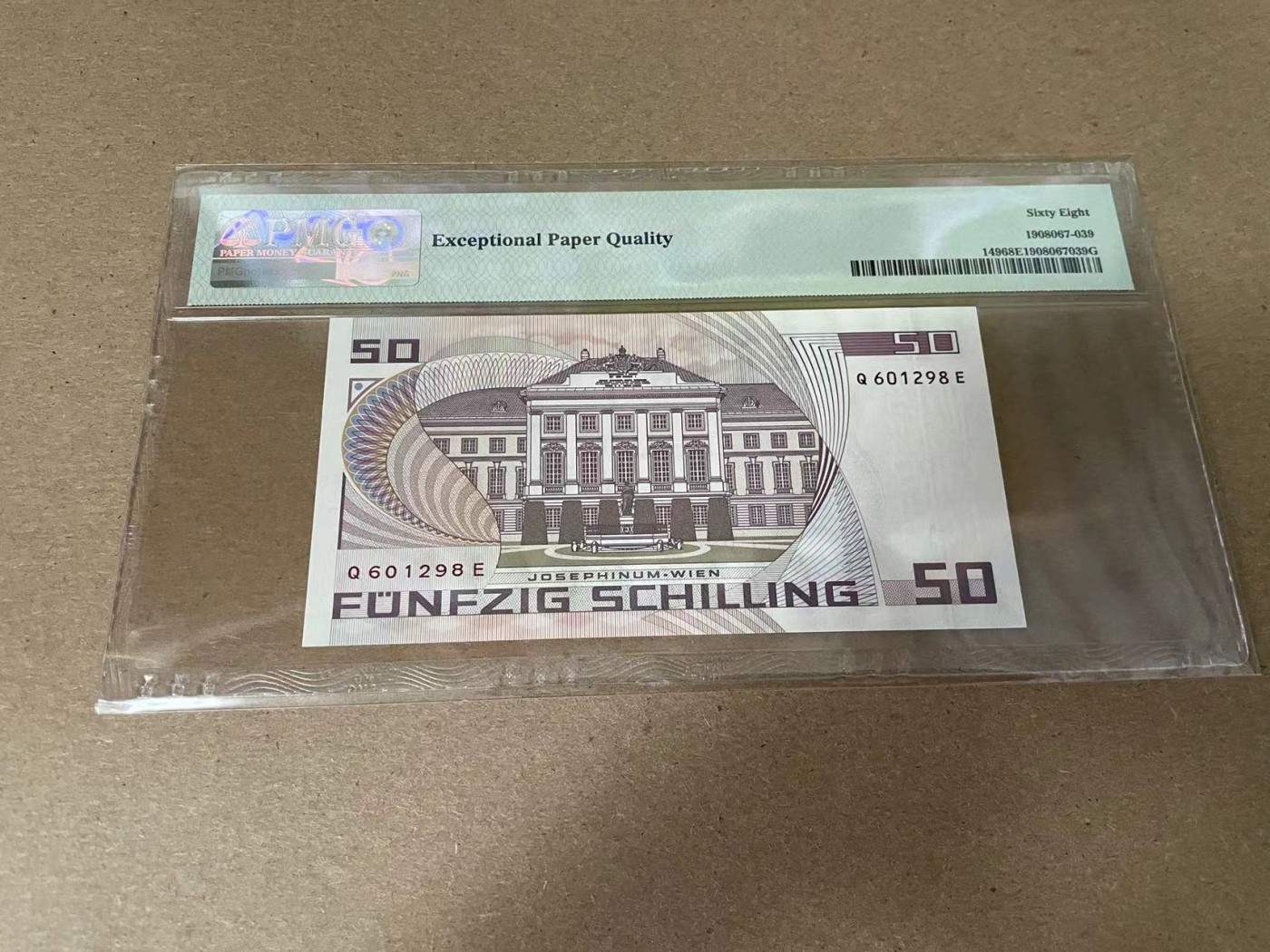 【Blue Auction】✨世界纸币精拍第341期——周日畅拍场 【无47】奥地利 1986-87年50先令 PMG68EPQ 超高分