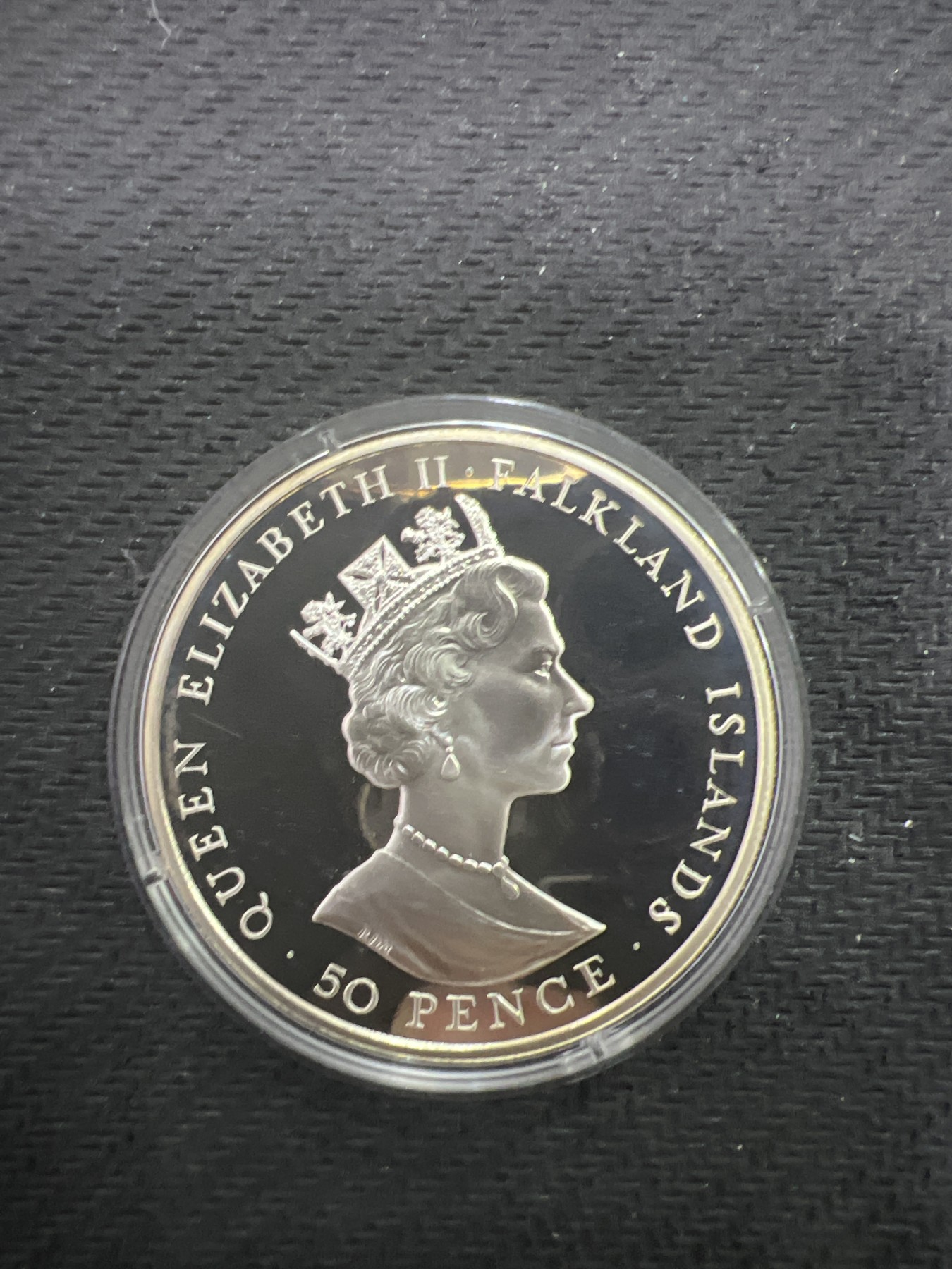 飞翔风筝第三场拍世界纸币银币硬币 福克兰群岛1999年精制银币