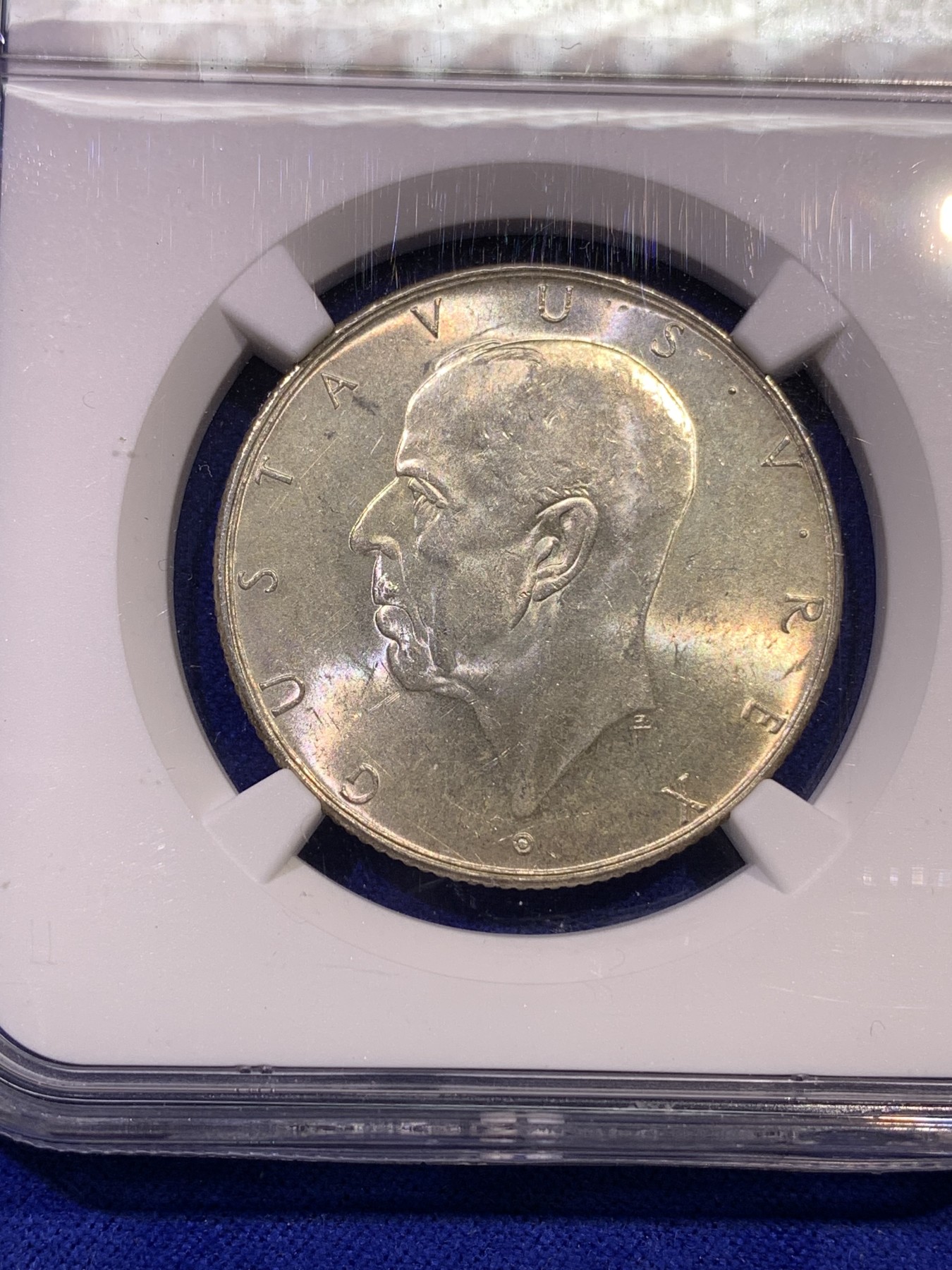 《竞宝斋》第179场-周日，周一2场 (全场包邮) NGC MS63 瑞典 1938年 2克朗银币