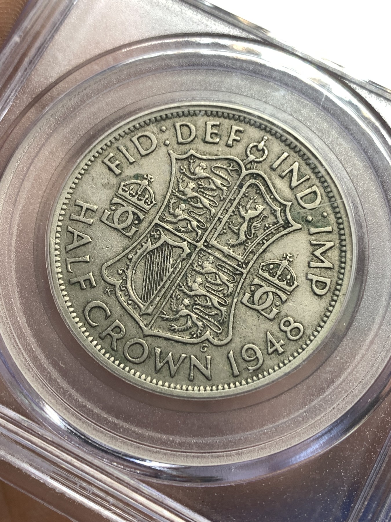 《竞宝斋》第179场-周日，周一2场 (全场包邮) 公博 AU50 英国 1948年 乔六 半克朗