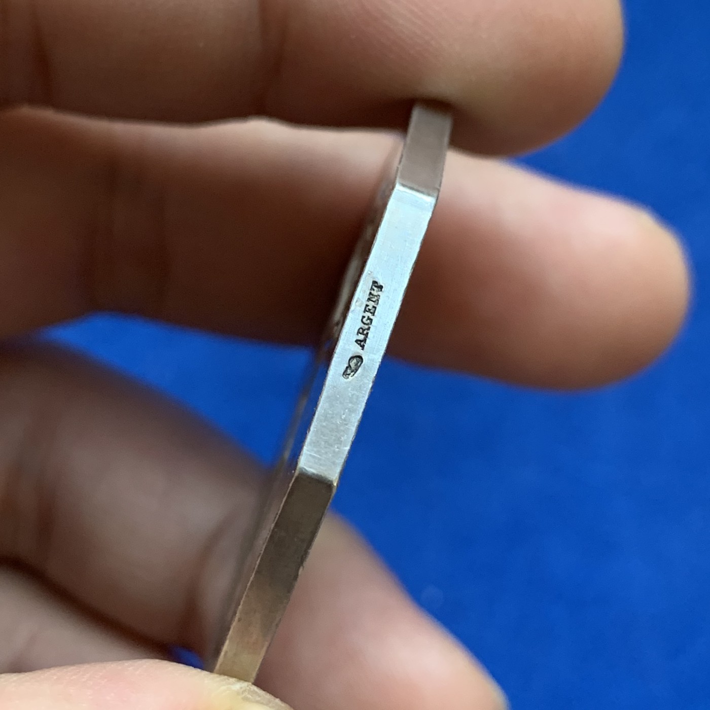 《竞宝斋》第179场-周日，周一2场 (全场包邮) 法国八角银质代币 里昂商会 35.4g，41.6mm，丰饶角边铭，大块头，名家罗蒂作品 天使精美