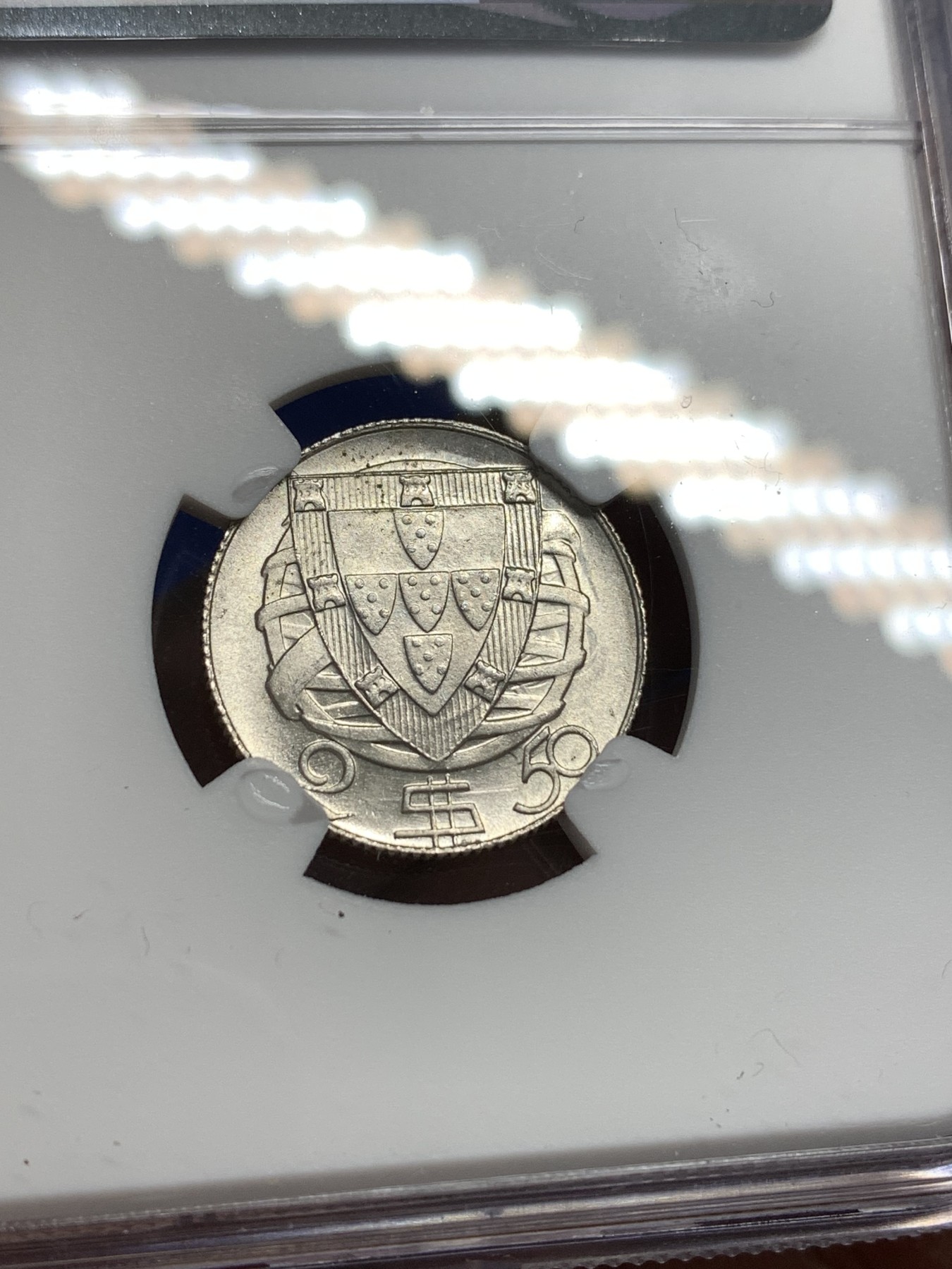 《竞宝斋》第179场-周日，周一2场 (全场包邮) NGC MS66 葡萄牙1951大帆船 2.5埃斯库多银币