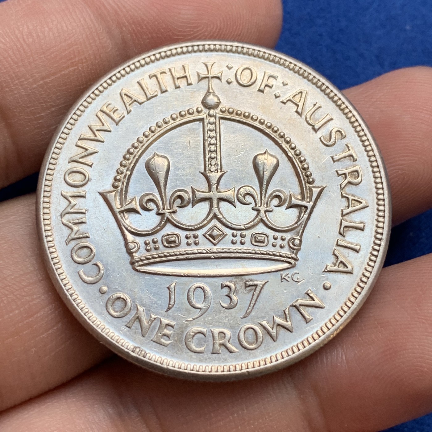 《竞宝斋》第179场-周日，周一2场 (全场包邮) 澳大利亚1937年乔治六世1元皇冠银币