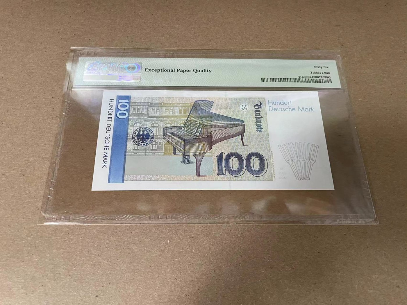 【Blue Auction】✨世界纸币精拍第341期——周日畅拍场 【无47初版】德国 1989年100马克 PMG66EPQ 克拉拉