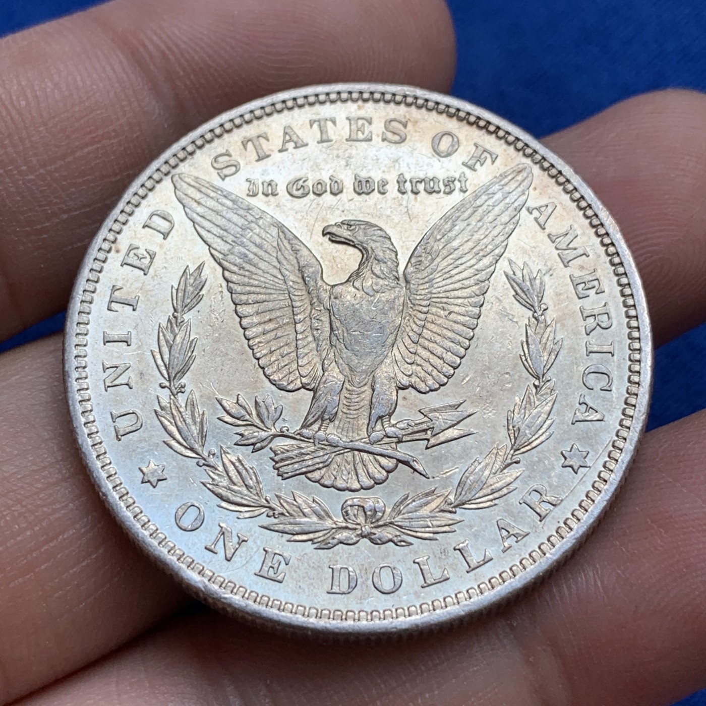 《竞宝斋》第179场-周日，周一2场 (全场包邮) 美国 1884年 摩根1美元大银币 带底光不错