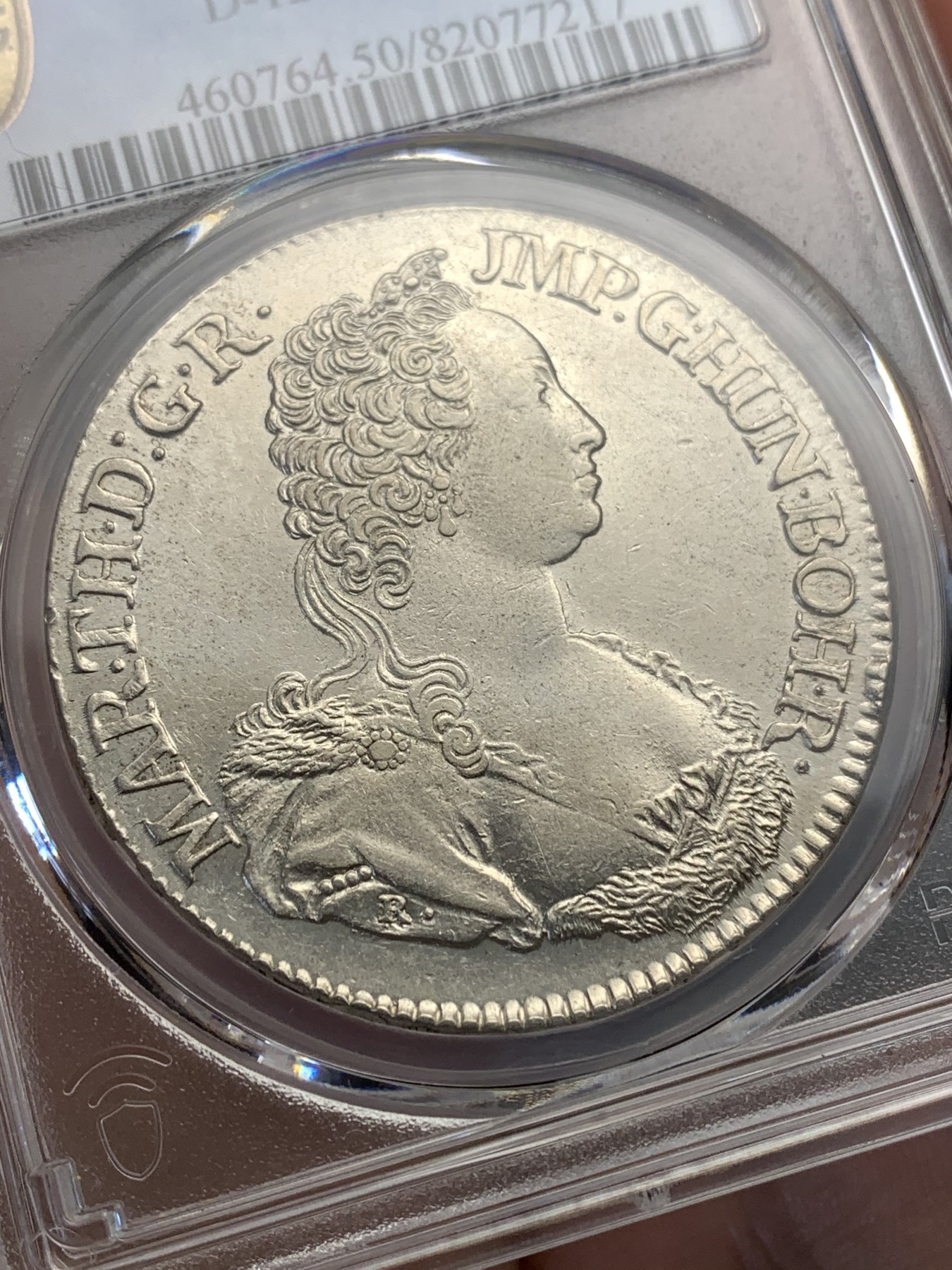 《竞宝斋》第179场-周日，周一2场 (全场包邮) PCGS AU50 1751奥属尼德兰大奶妈杜卡特银币，PCGS唯一冠军，比利时安特卫普厂生产，33.2克比普通泰勒重不少
