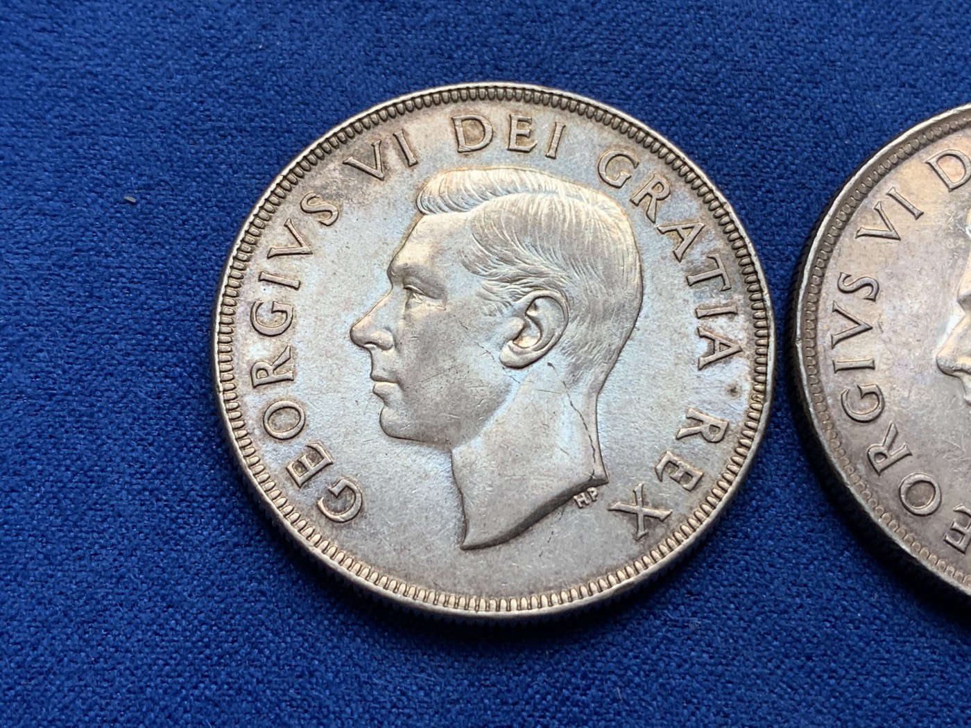 《竞宝斋》第179场-周日，周一2场 (全场包邮) 加拿大1939、1952年乔治六世1元银币两枚