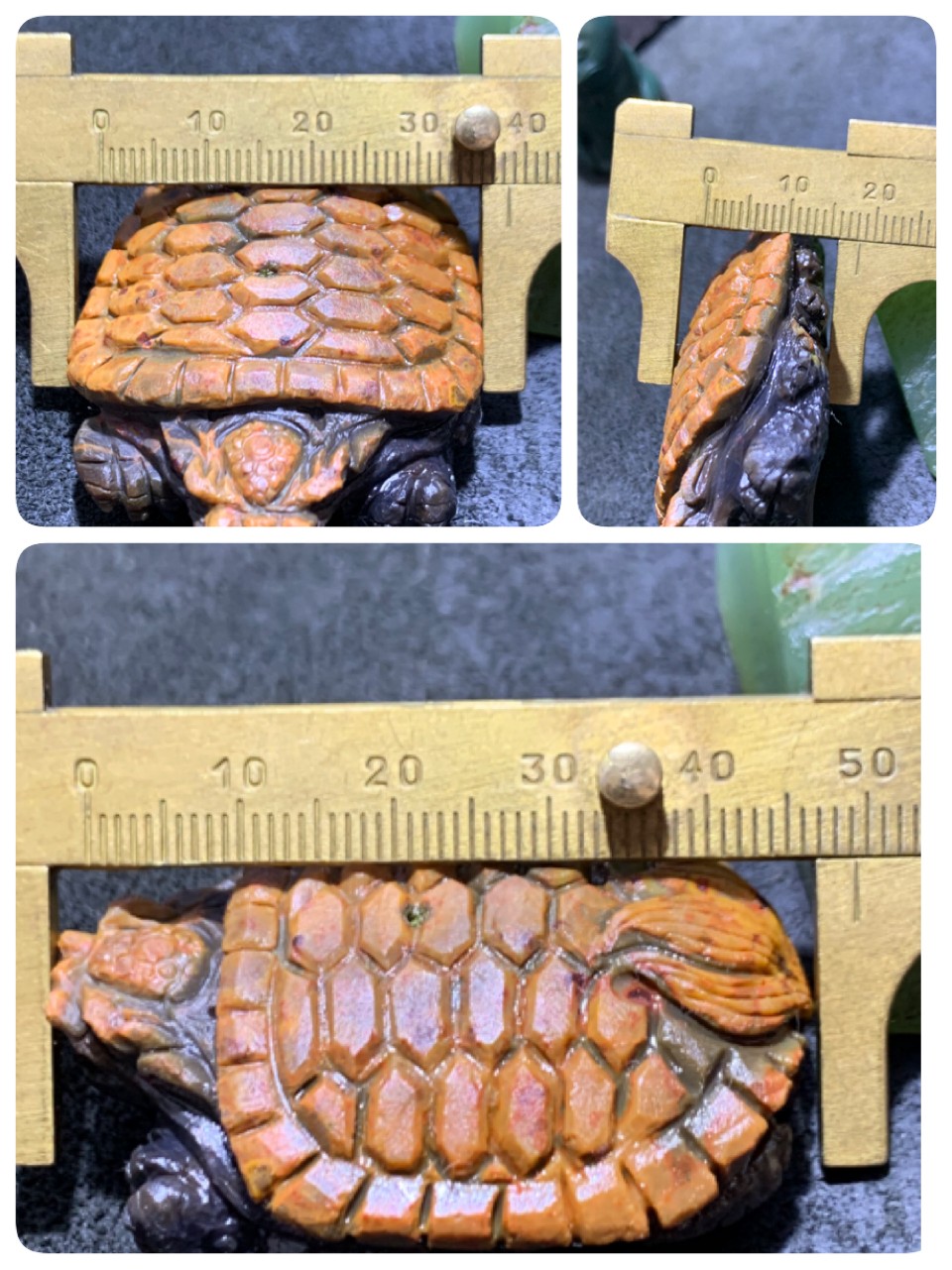 精美亚光战国红玛瑙手工雕刻龙龟（把件）吊坠一个