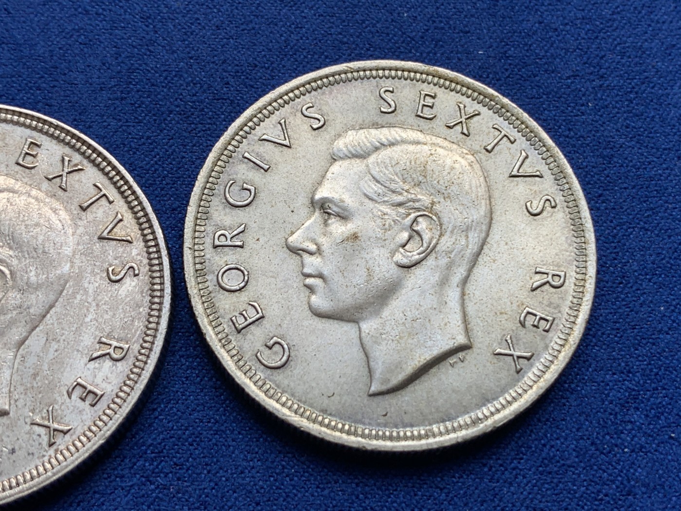 《竞宝斋》第179场-周日，周一2场 (全场包邮) 南非1951、1952年乔治六世5先令银币