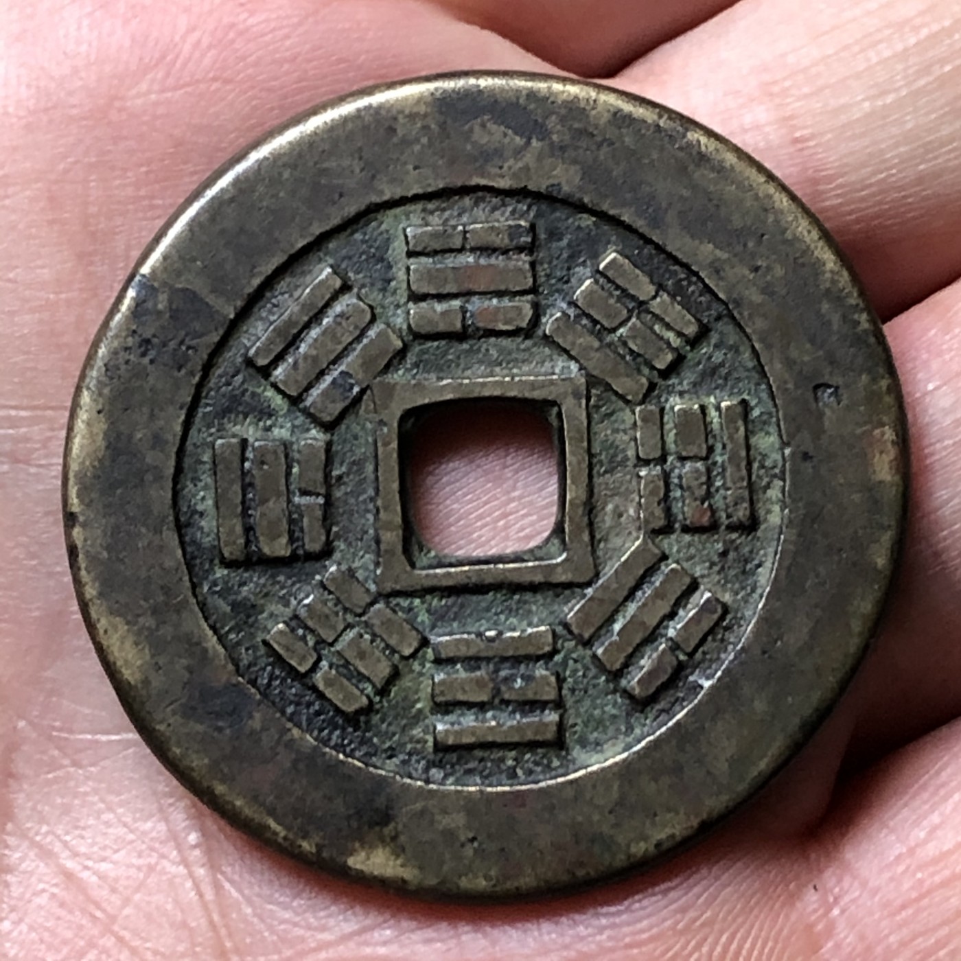 宫钱！同治通宝背八卦