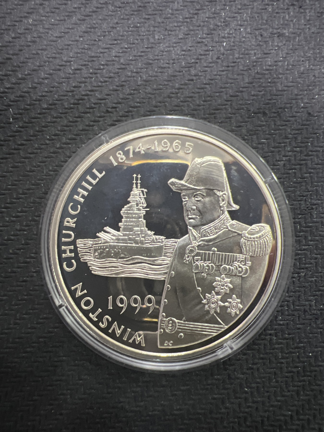 飞翔风筝第三场拍世界纸币银币硬币 福克兰群岛1999年精制银币