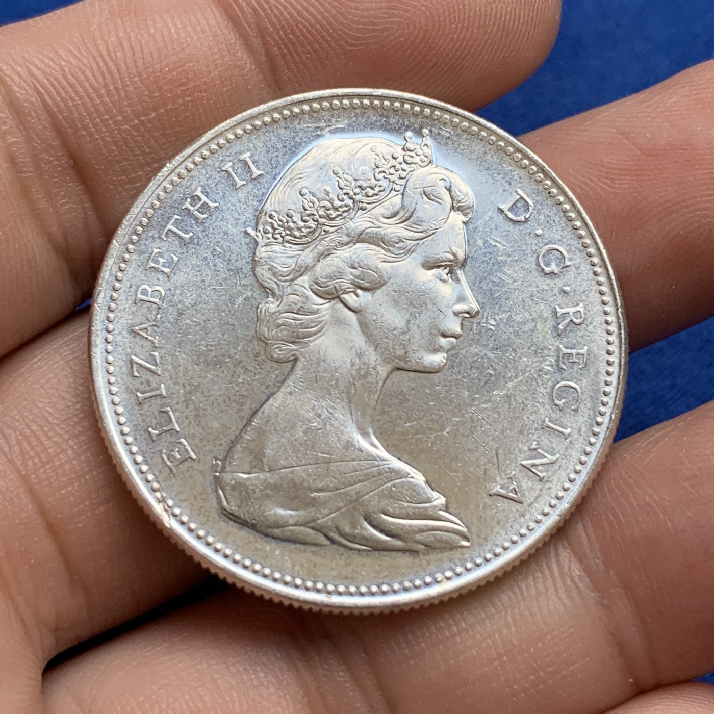 《竞宝斋》第179场-周日，周一2场 (全场包邮) 加拿大 1966年 划船1元银币 高银版