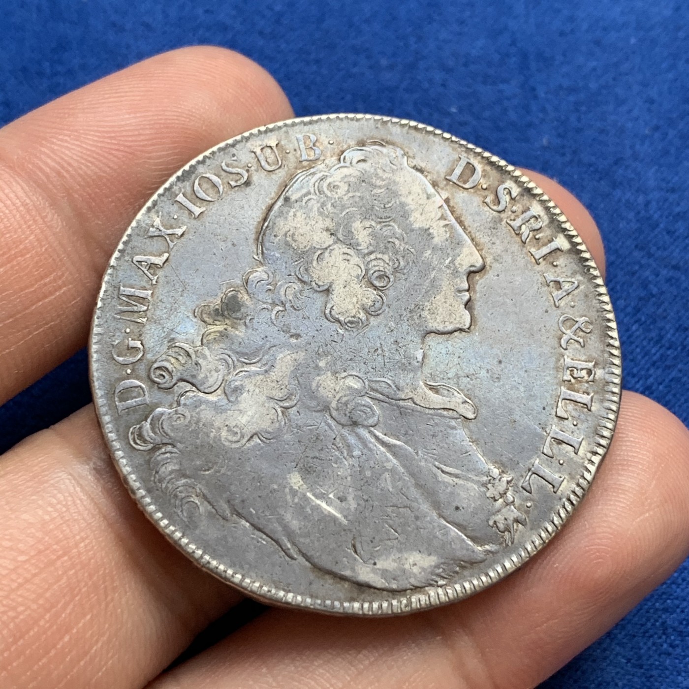 《竞宝斋》第179场-周日，周一2场 (全场包邮) 德国巴伐利亚1765年马克西米利安三世1泰勒银币，面部细节没有减重痕很难得