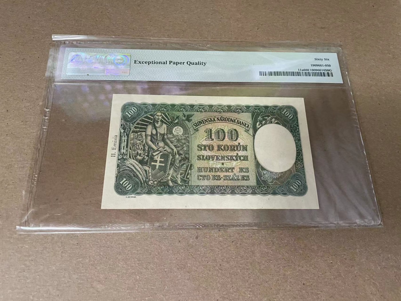 【Blue Auction】✨世界纸币精拍第341期——周日畅拍场 【实钞】捷斯 1940年100克朗 PMG66EPQ 