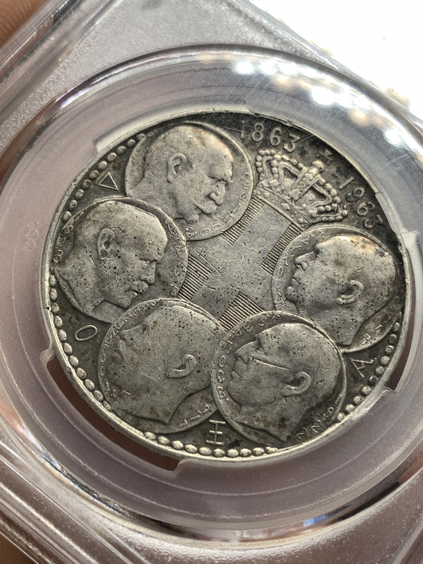 《竞宝斋》第179场-周日，周一2场 (全场包邮) 希腊 1963年 五君主 30德拉克马银币 原味