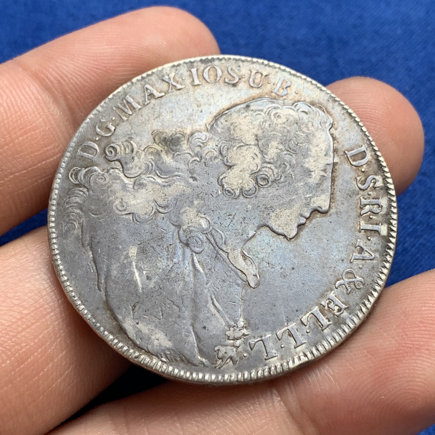 《竞宝斋》第179场-周日，周一2场 (全场包邮) 德国巴伐利亚1765年马克西米利安三世1泰勒银币，面部细节没有减重痕很难得