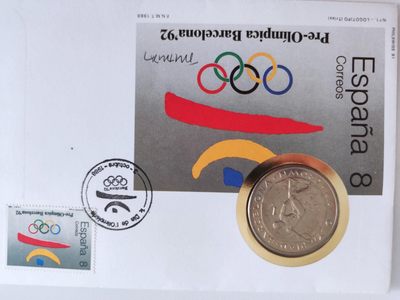 邮币封第四场 1991年直布陀罗克朗型纪念币邮币封