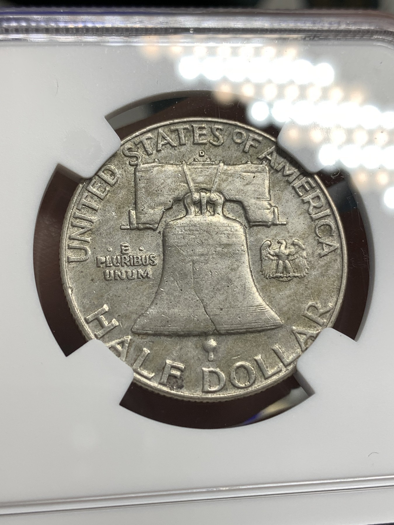 《竞宝斋》第179场-周日，周一2场 (全场包邮) NGC AU50 美国 1962年 富兰克林 50分银币