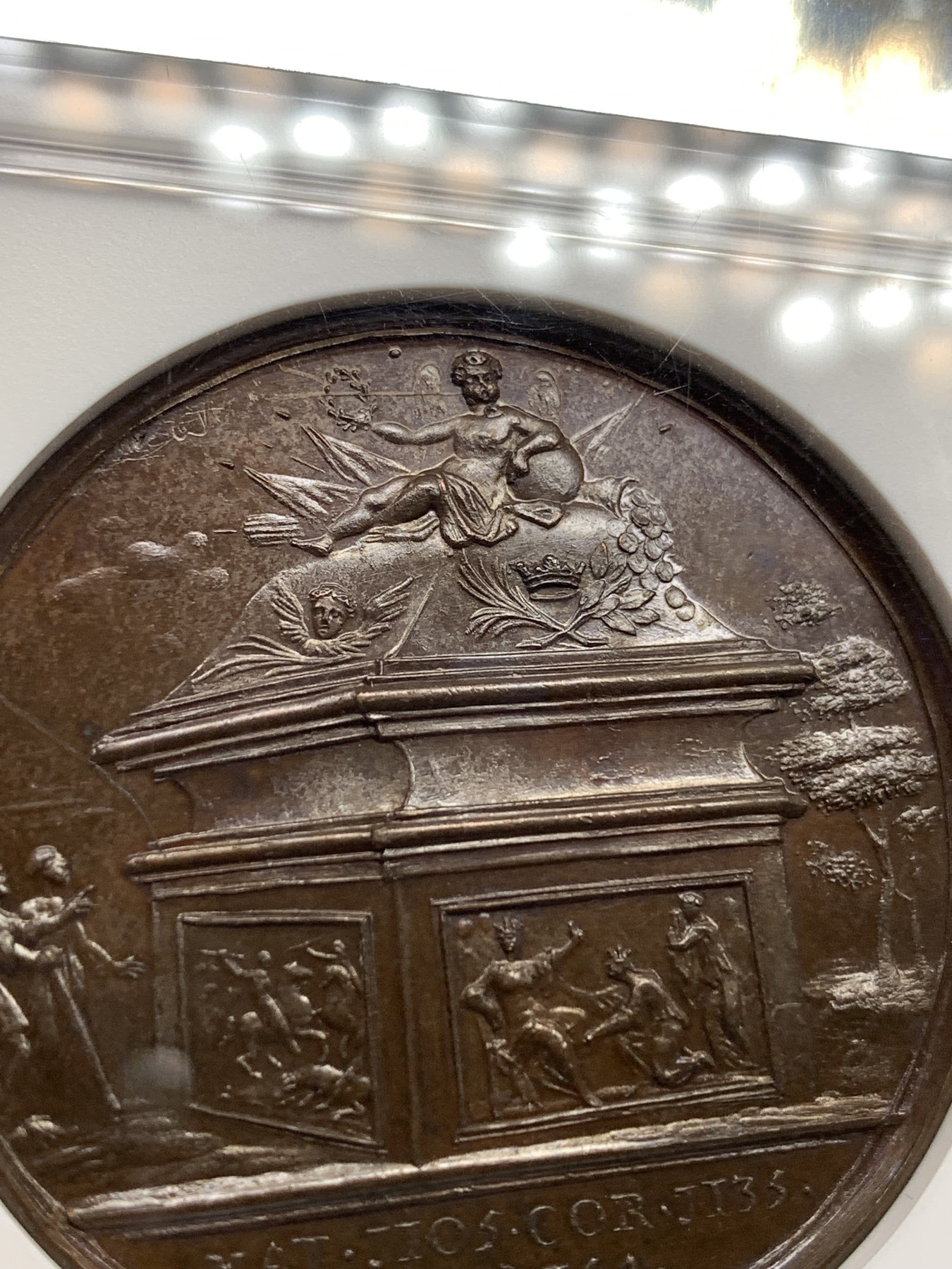 《竞宝斋》第179场-周日，周一2场 (全场包邮) NGC MS63 英国 1830 历史系列 大铜章 细节精美 巧克力包浆