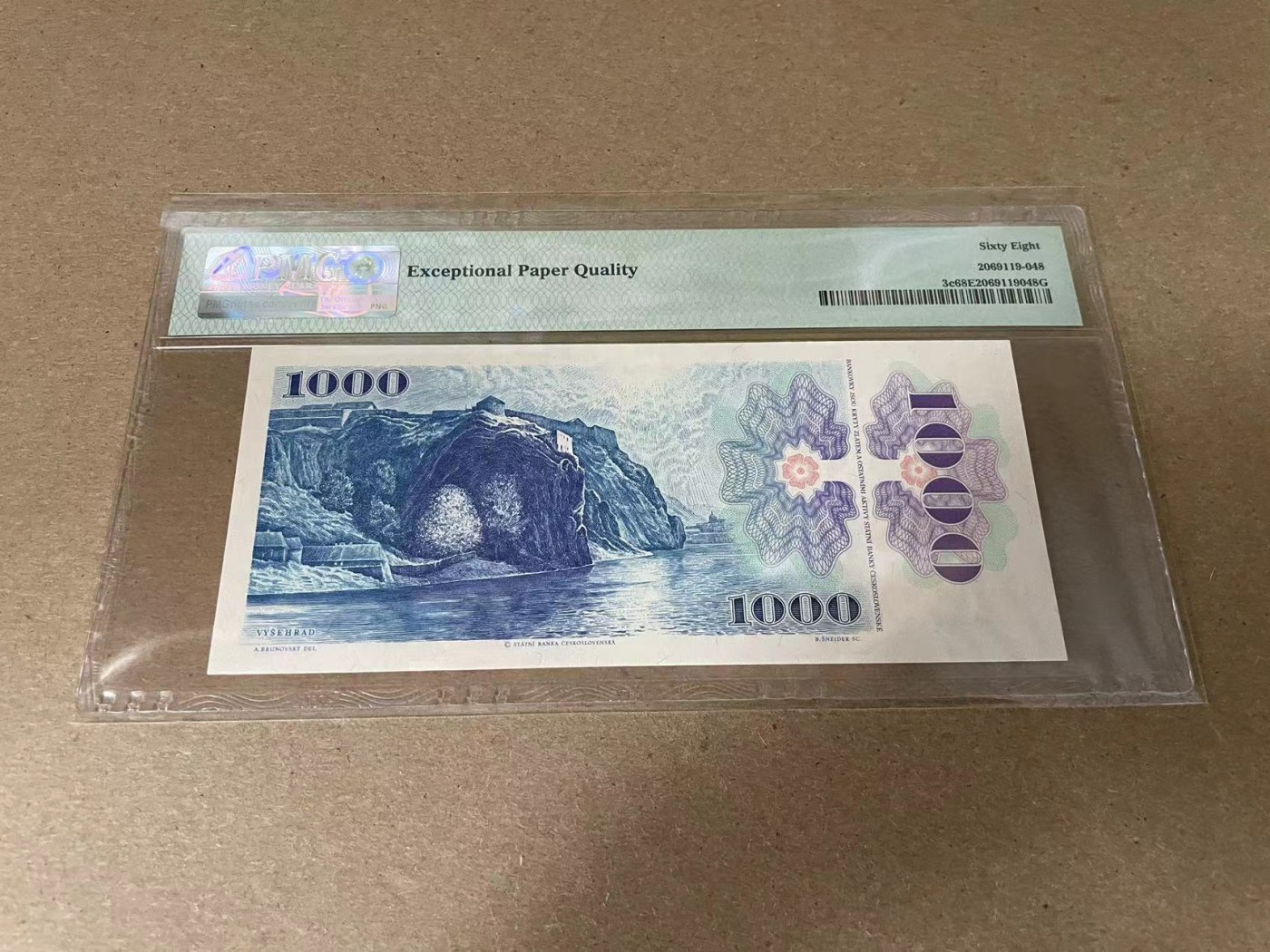 【Blue Auction】✨世界纸币精拍第341期——周日畅拍场 【无47】捷克 1993年1000克朗 PMG68EPQ 超高分