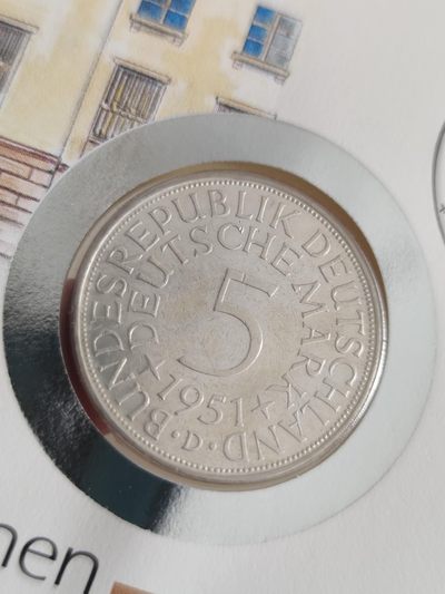 邮币封第四场 1951年德国5马克银币邮币封