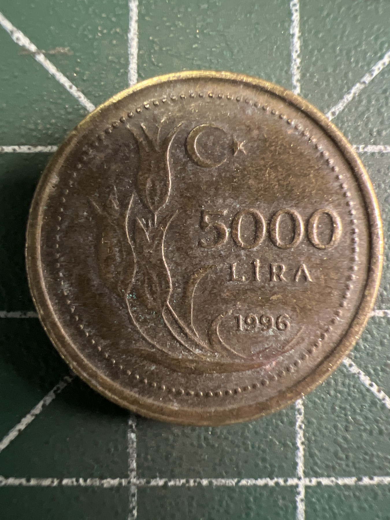 泡泡堂第353期  世界硬币 （无押金，捡漏，全场20包邮，偏远地区除外，接收代拍业务） 土耳其5000里拉