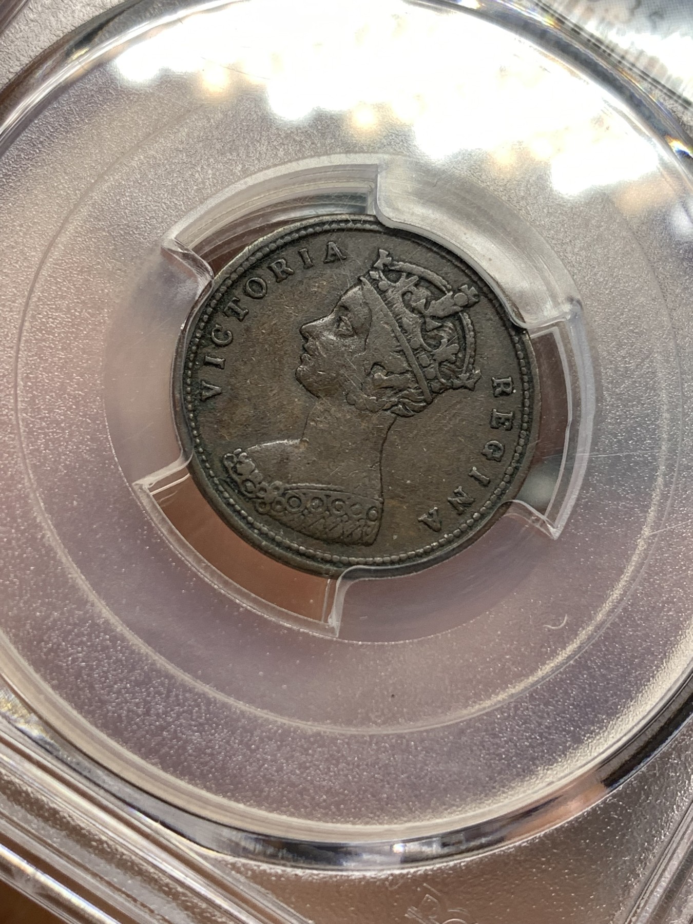 《竞宝斋》第179场-周日，周一2场 (全场包邮) PCGS唯一冠军 PCGS VF35 英国1854维多利亚mille 难得一见品种