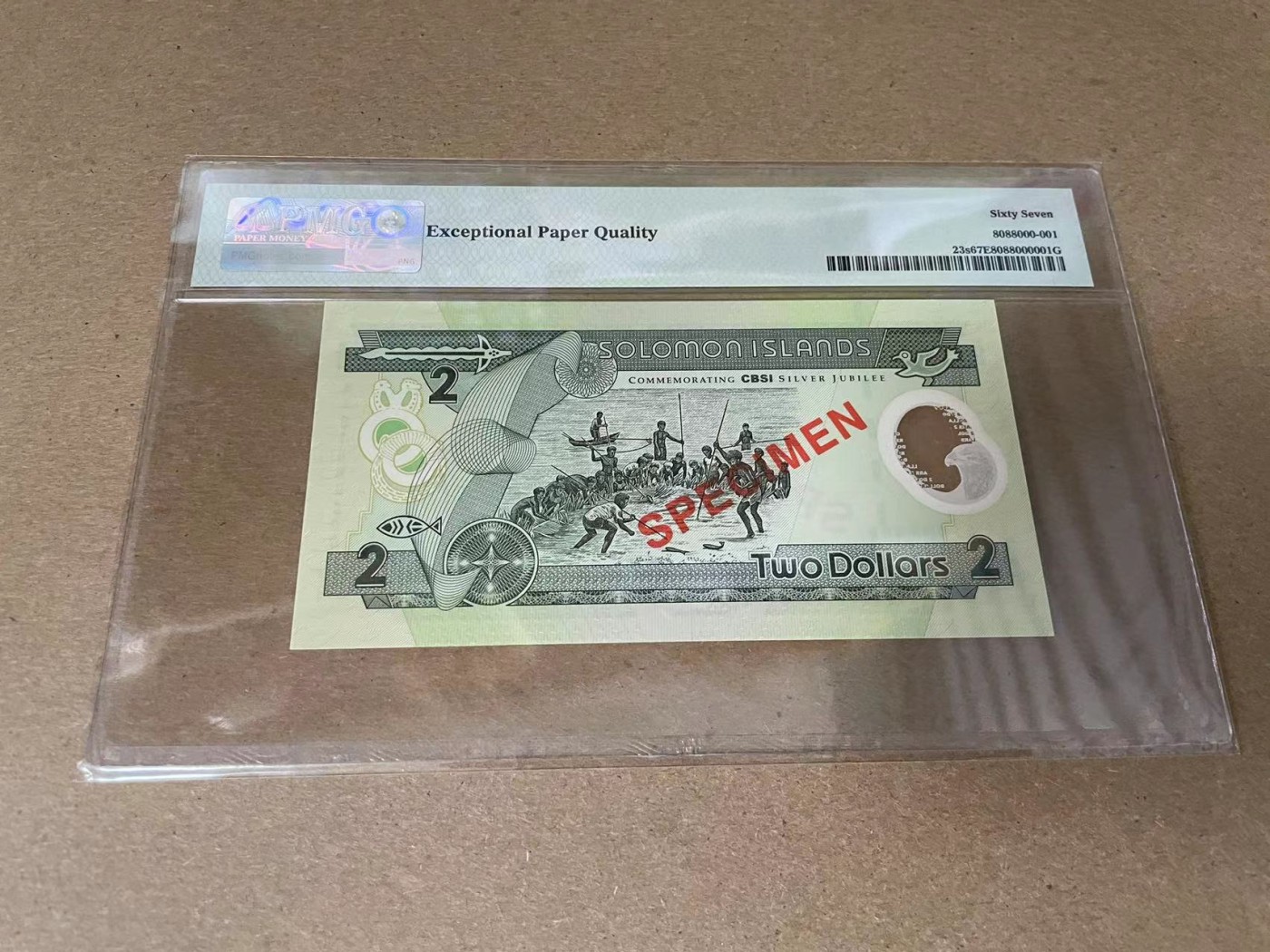 【Blue Auction】✨世界纸币精拍第341期——周日畅拍场 【样钞】所罗门群岛 2001年2元 PMG67EPQ  