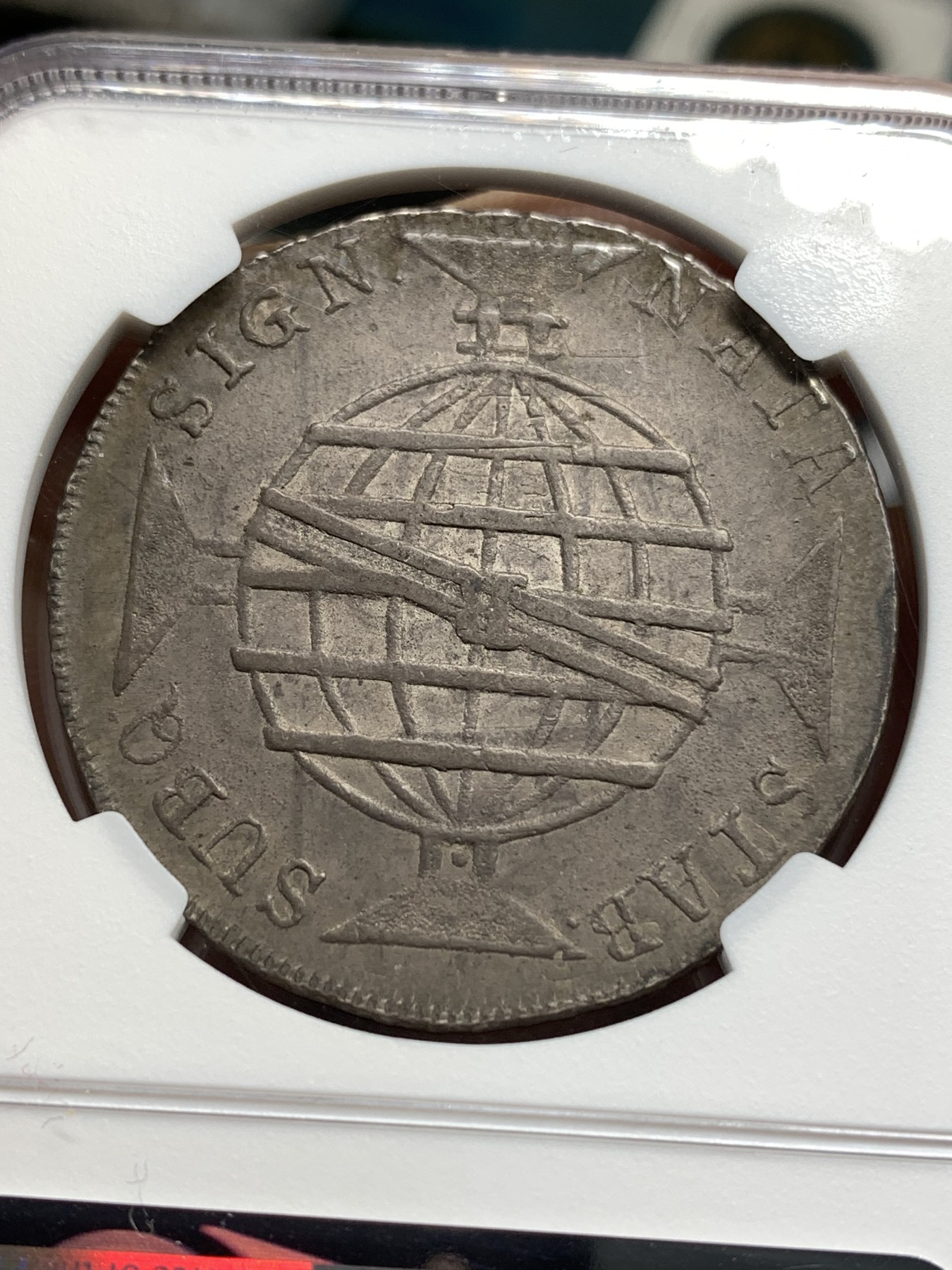 《竞宝斋》第179场-周日，周一2场 (全场包邮) NGC-XF45 巴西1816年 960R 大银币 热门品种 双面深彩包浆