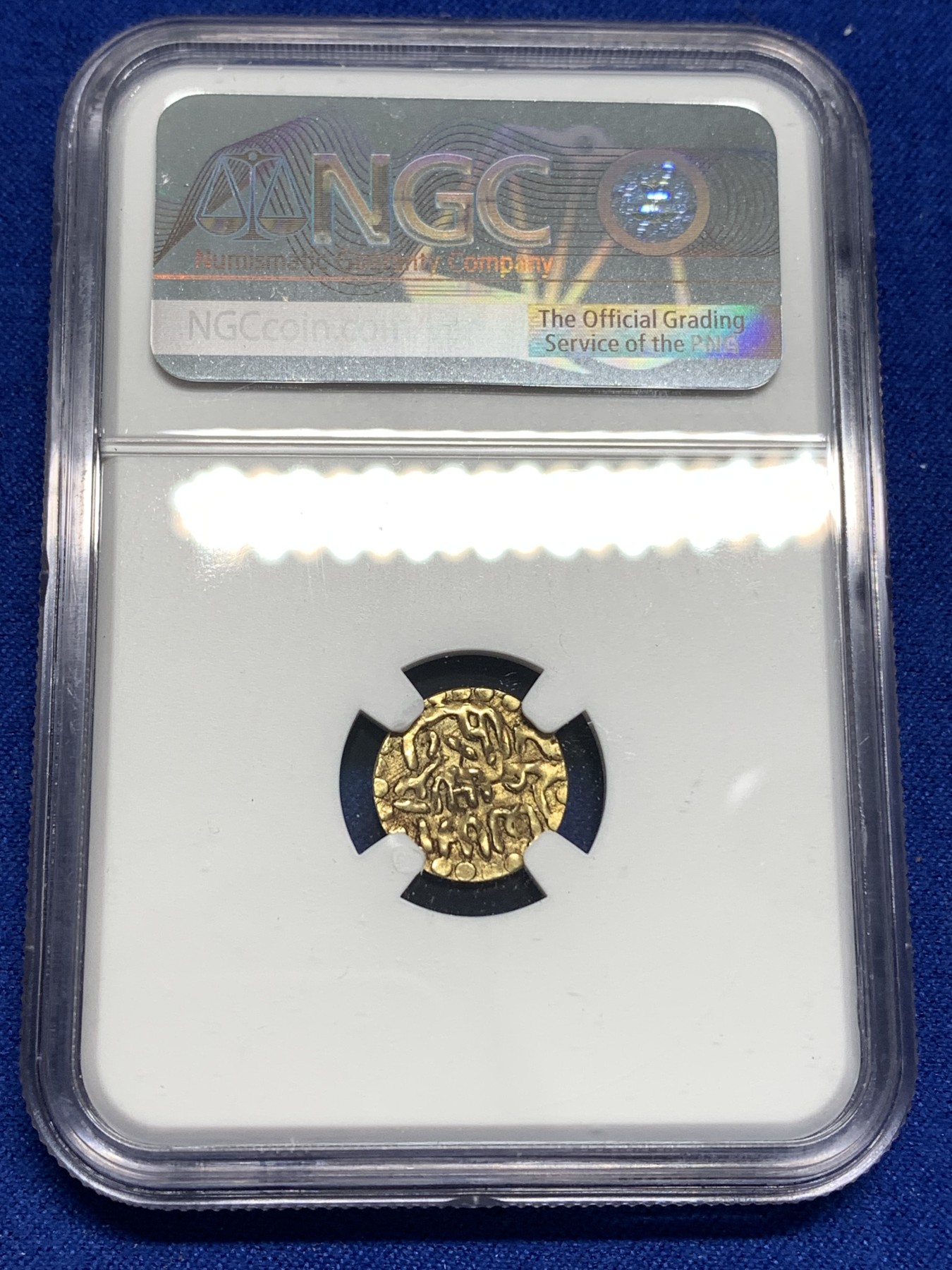 《竞宝斋》第179场-周日，周一2场 (全场包邮) NGC-MS63 印度尼西亚AH1016-46 伊斯坎达·慕达 1kupang金币 上MS的稀少