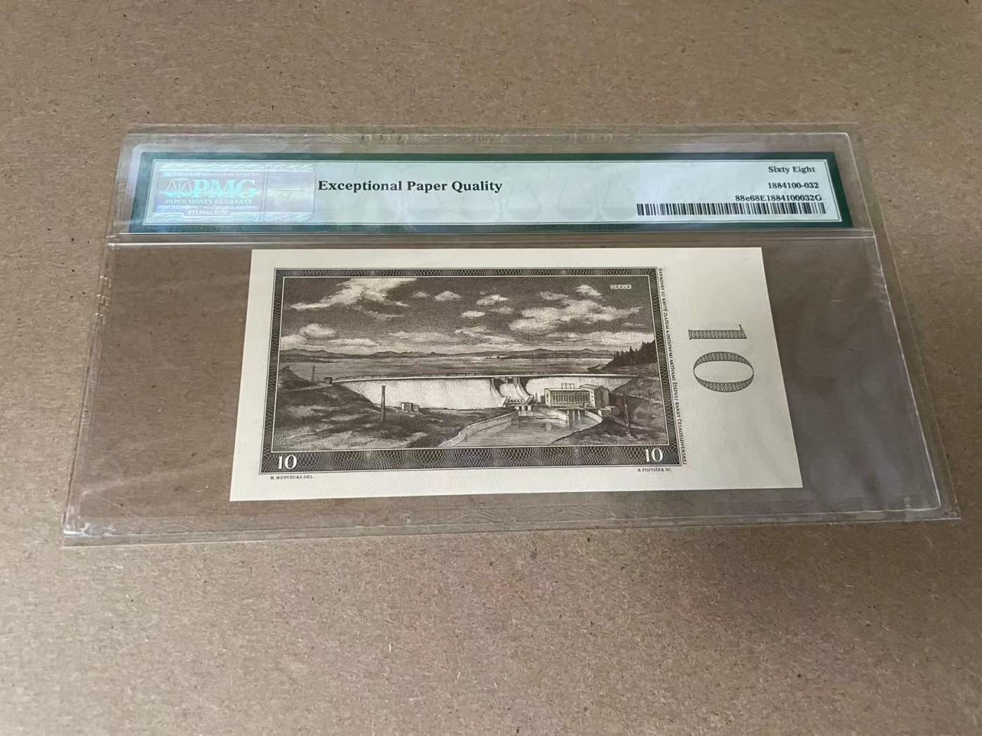 【Blue Auction】✨世界纸币精拍第341期——周日畅拍场 捷斯 1960年10克朗 PMG68EPQ 超高分