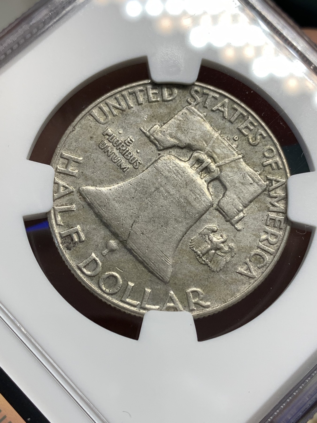 《竞宝斋》第179场-周日，周一2场 (全场包邮) NGC AU50 美国 1962年 富兰克林 50分银币