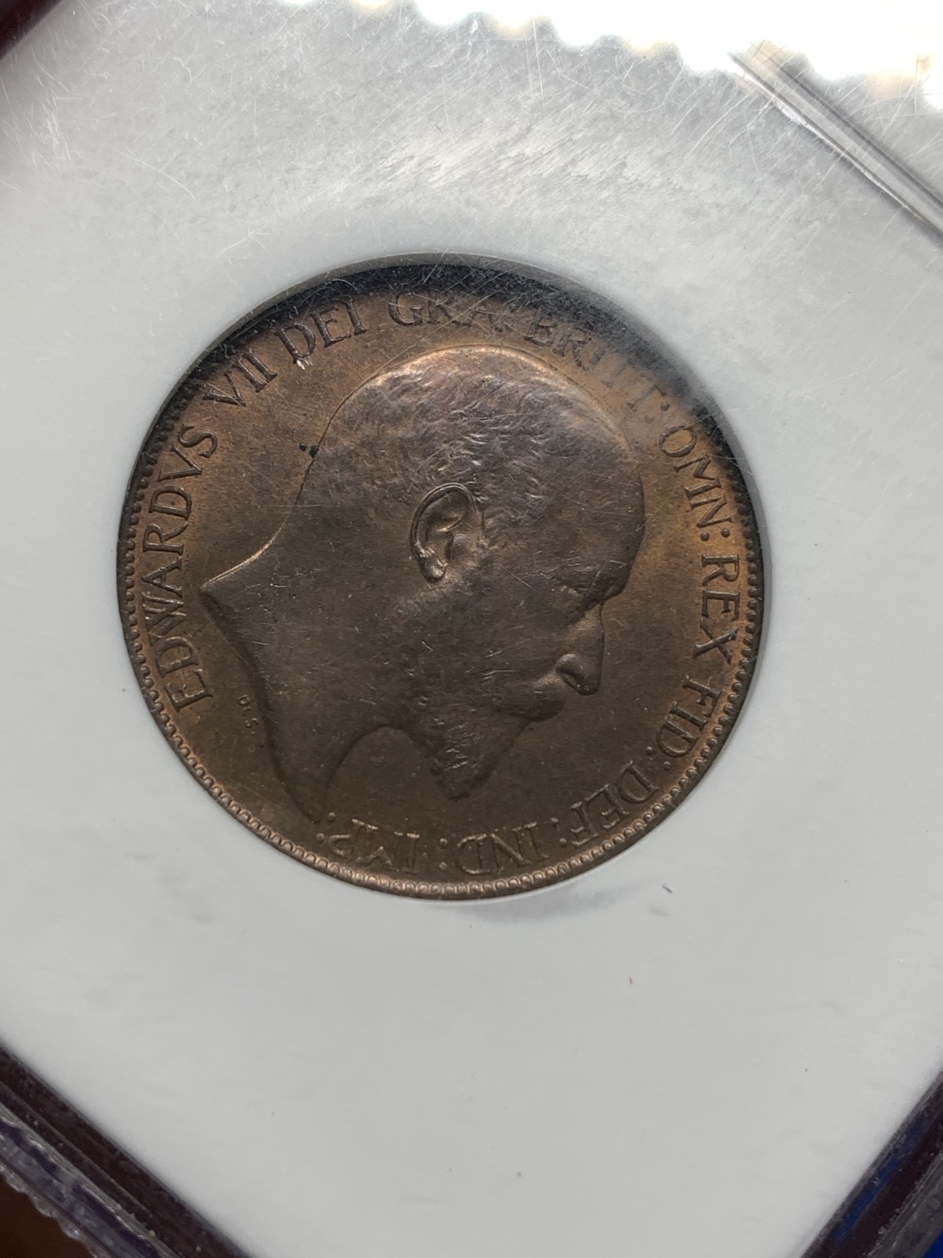 《竞宝斋》第179场-周日，周一2场 (全场包邮) NGC MS64BN 英国1910年 爱德华七世 1/2便士铜币