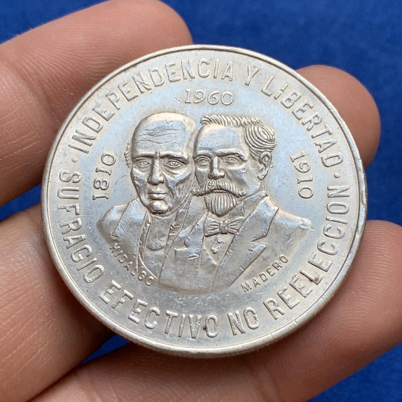 《竞宝斋》第179场-周日，周一2场 (全场包邮) 墨西哥 1960年 百年独立纪念 10比索大银币