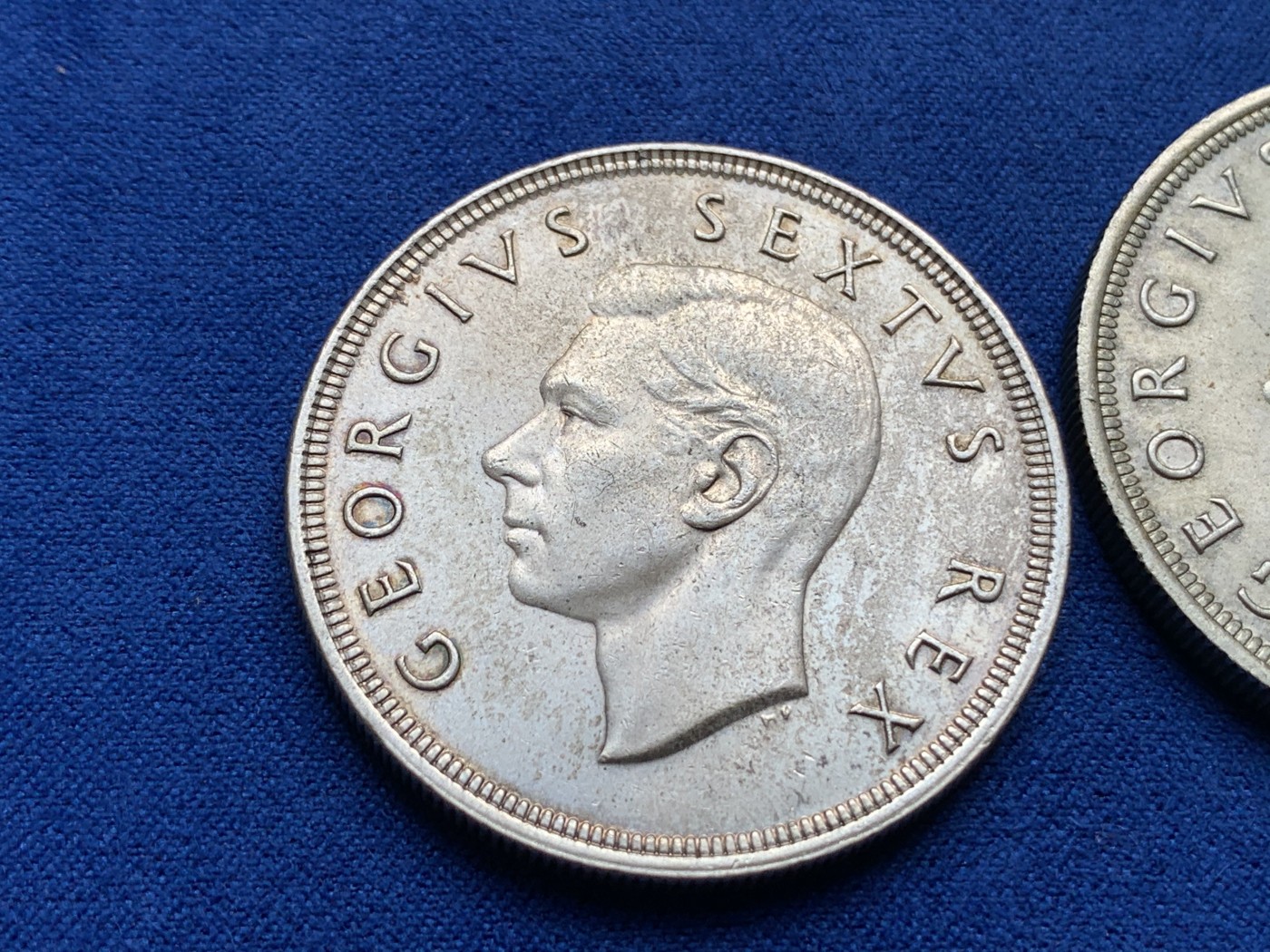 《竞宝斋》第179场-周日，周一2场 (全场包邮) 南非1951、1952年乔治六世5先令银币