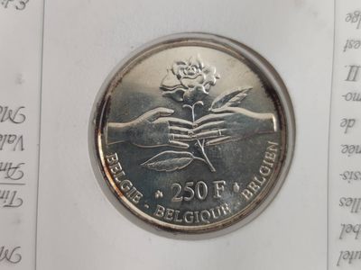 邮币封第四场 1999比利时婚礼250法郎纪念银币邮币封