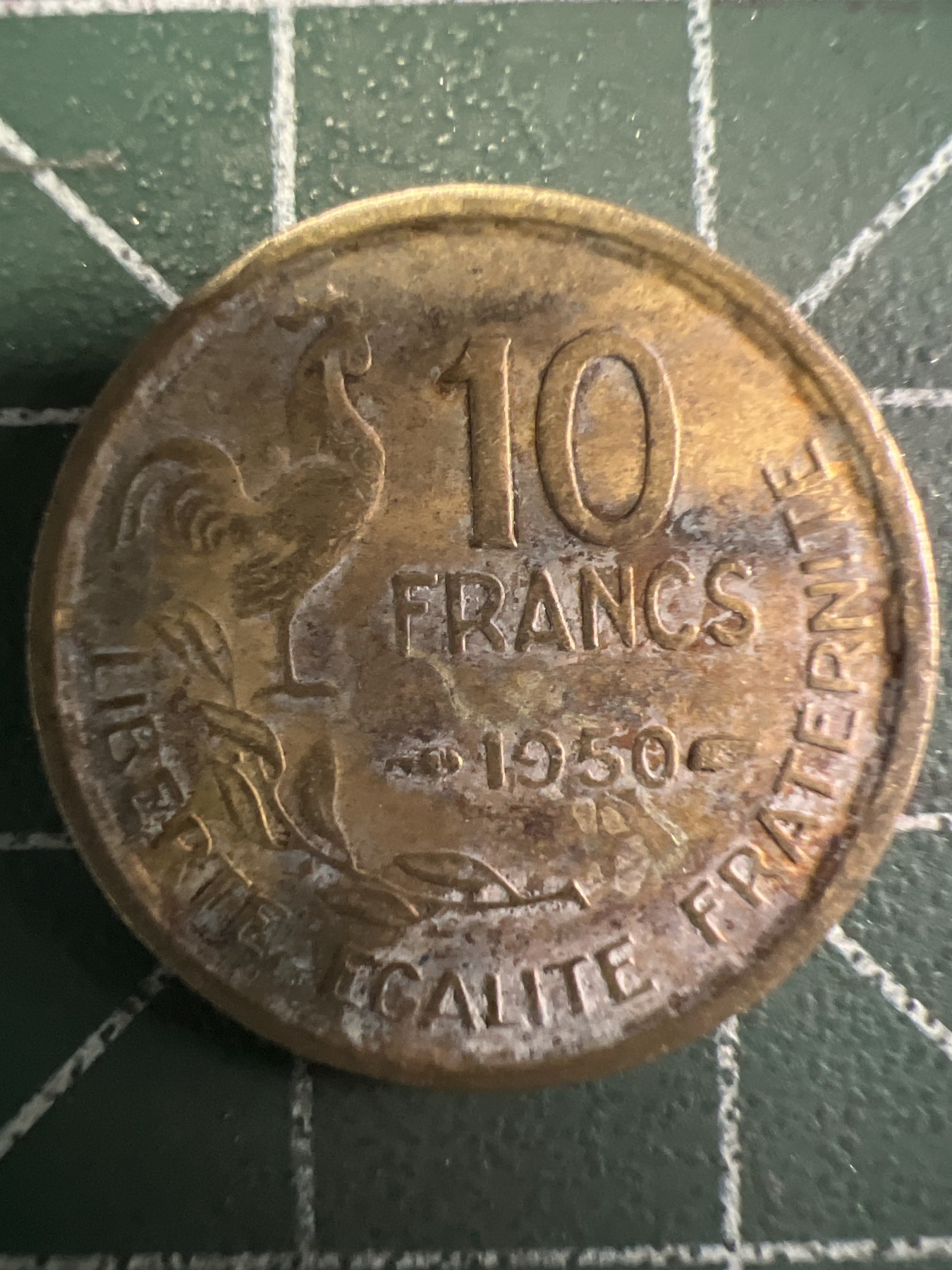 泡泡堂第351期  世界硬币 （无押金，捡漏，全场20包邮，偏远地区除外，接收代拍业务） 法国10法郎 公鸡