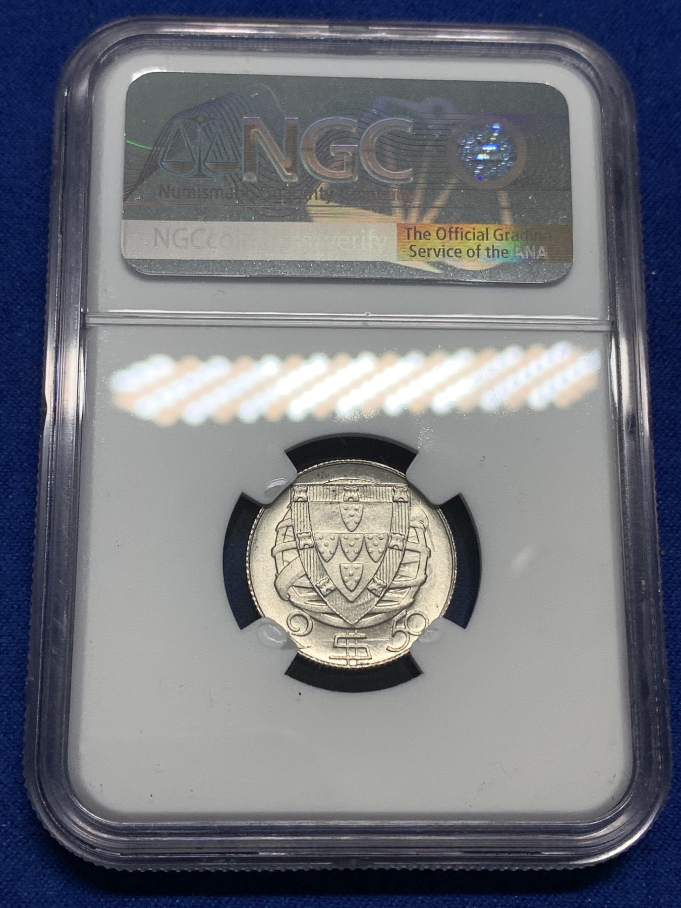 《竞宝斋》第179场-周日，周一2场 (全场包邮) NGC MS66 葡萄牙1951大帆船 2.5埃斯库多银币