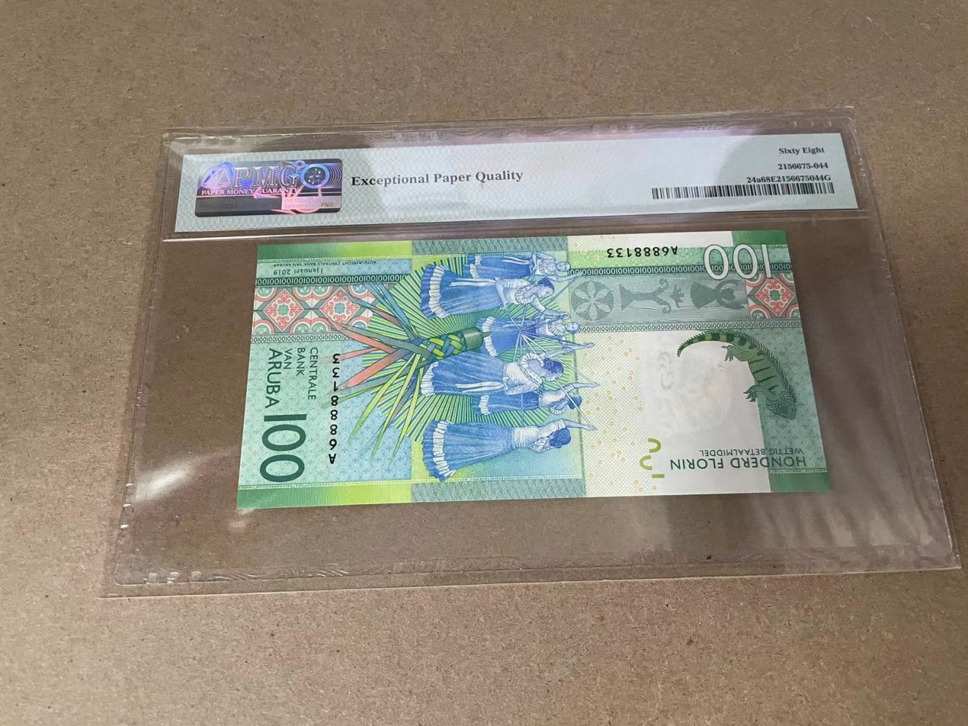 【Blue Auction】✨世界纸币精拍第341期——周日畅拍场 【无47 获奖钞】阿鲁巴 2019年100弗罗林 PMG68EPQ 超高分