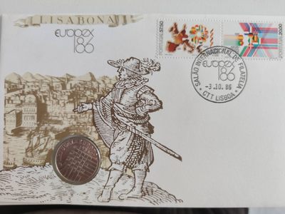 邮币封第四场 1986葡萄牙25埃斯库多邮币封