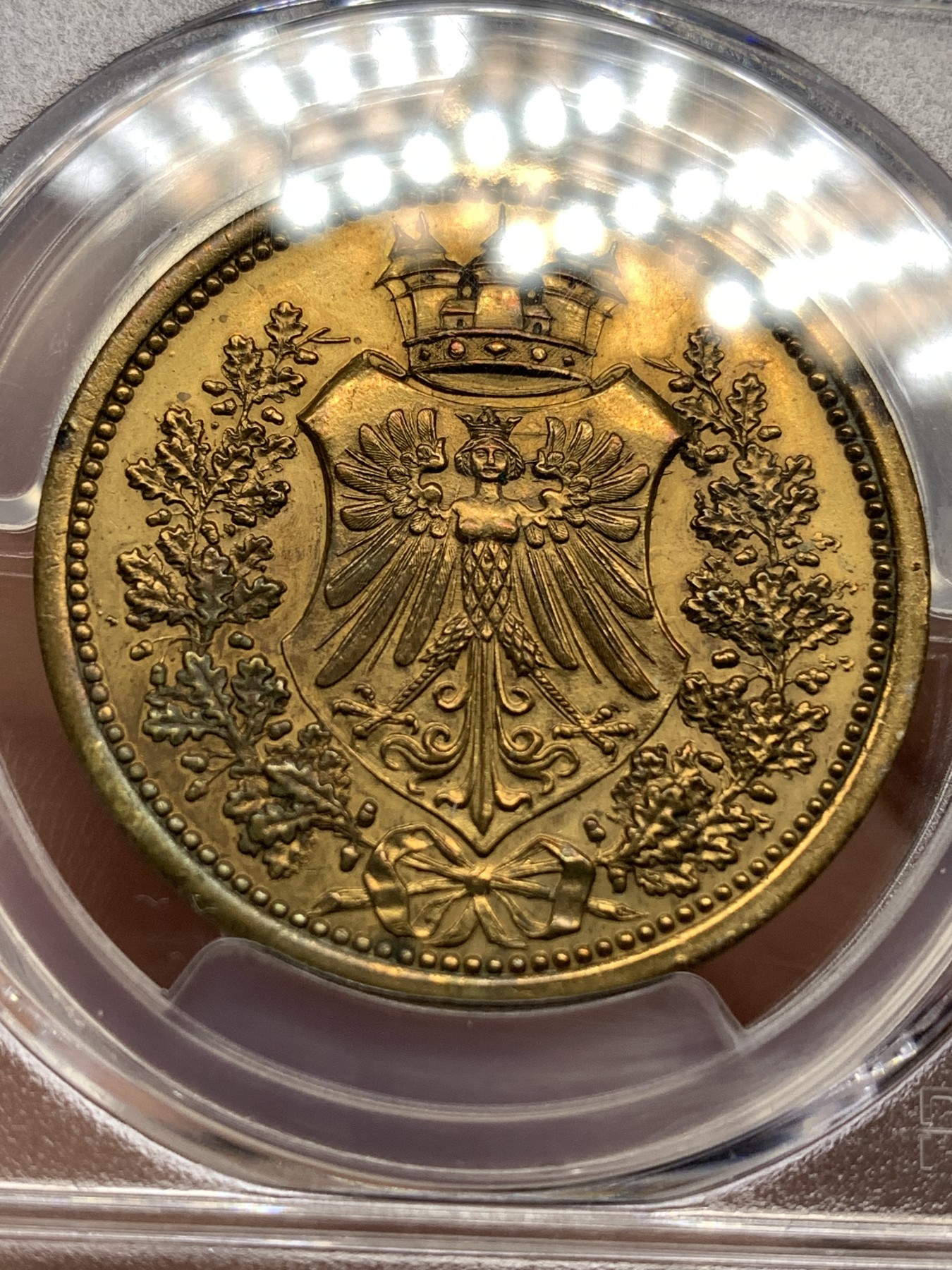 《竞宝斋》第179场-周日，周一2场 (全场包邮) PCGS SP62 德国 1885 纽伦堡 射击节纪念章 唯一冠军分 细节好 少见品种