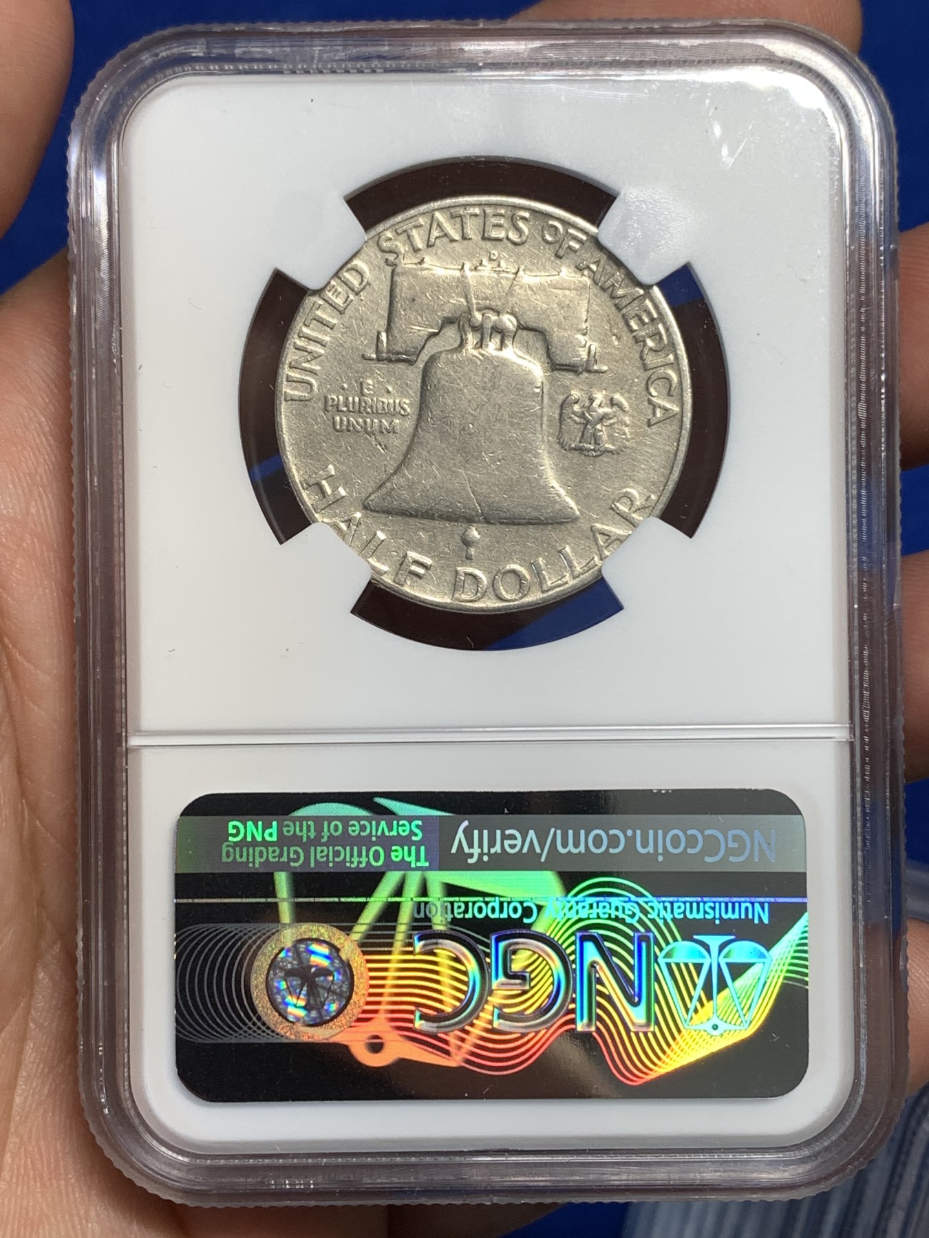 《竞宝斋》第179场-周日，周一2场 (全场包邮) NGC VF 美国 1952年 富兰克林 50分银币