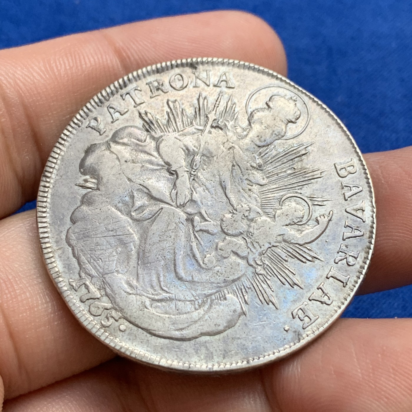 《竞宝斋》第179场-周日，周一2场 (全场包邮) 德国巴伐利亚1765年马克西米利安三世1泰勒银币，面部细节没有减重痕很难得